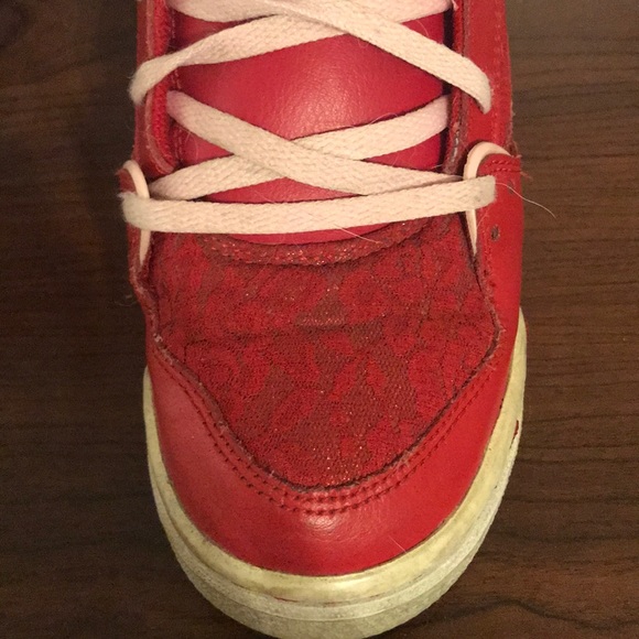 Air Jordan Flights | Red Lace with Pink - Picture 3 of 5